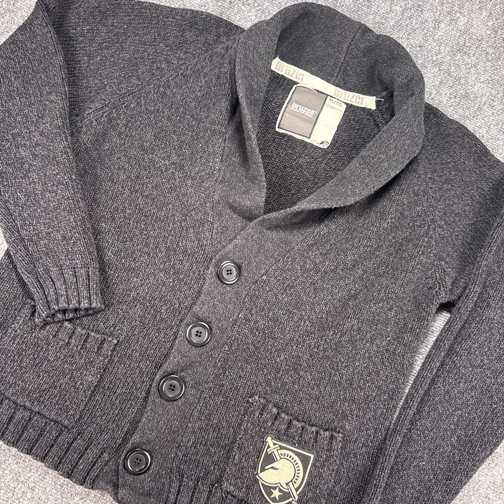 Bruzer West Point Army Black Knights Cowl Neck Dad Cardigan Size Men Gray XL
